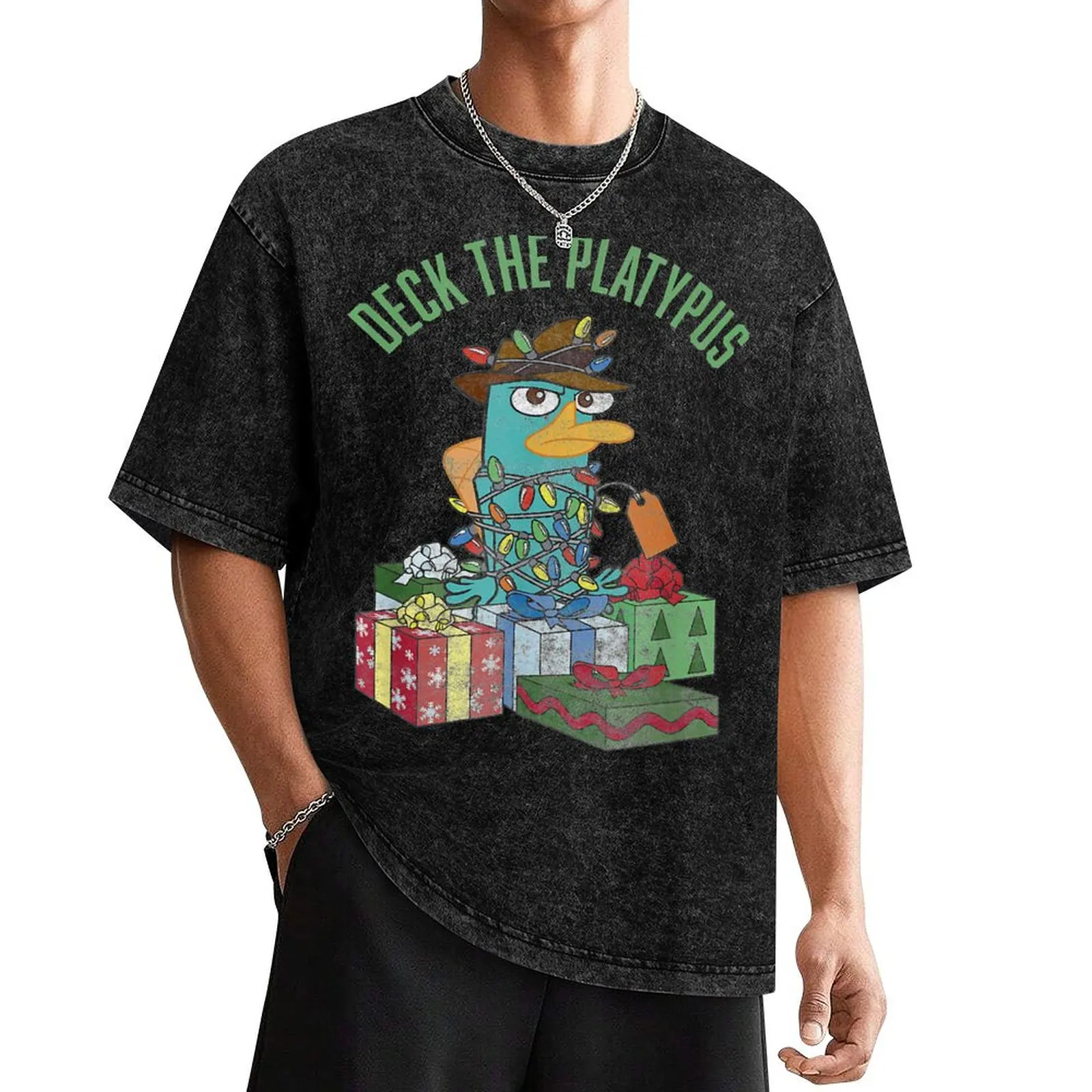 Christmas Perry Deck The Platypus T-Shirt baggy shirts croswit shirt man blanks fruit of the loom mens t shirts