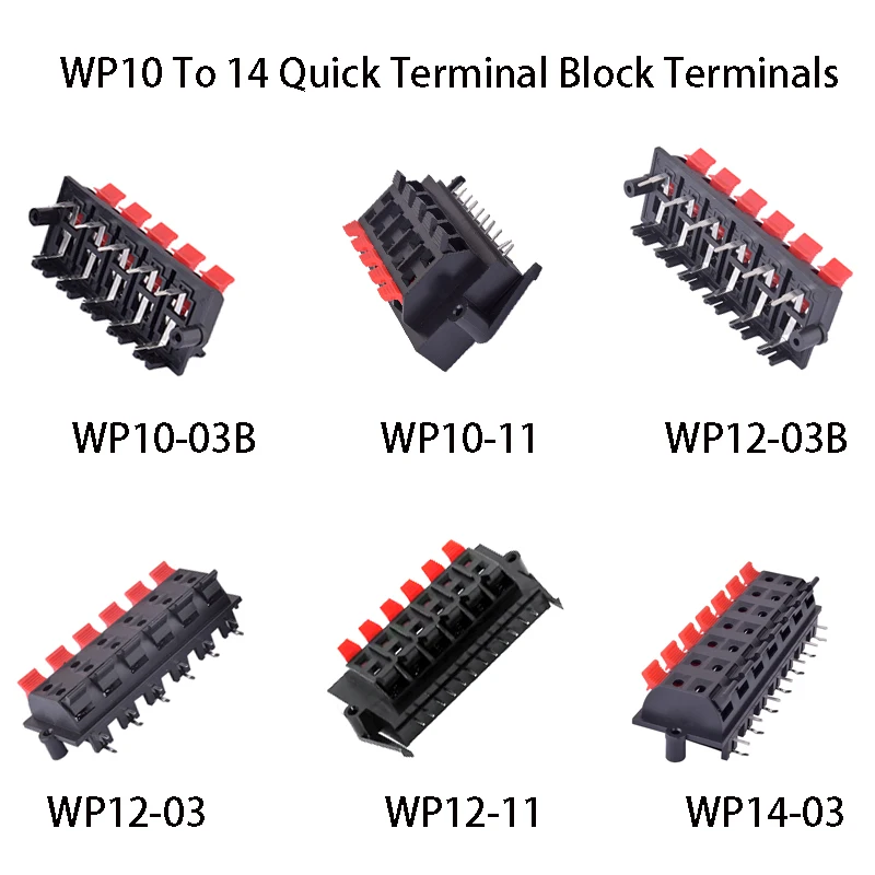 

1PC WP10 To14 Speaker Audio LED Aging Test Wire Clamp Wiring Terminal Double Spring/lighting Quick Wiring Detection Clip WP12 14