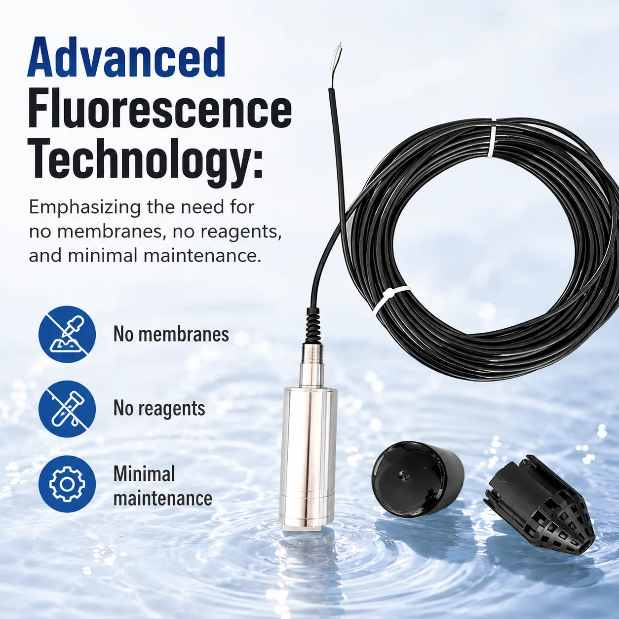 Support MQTT All-stainless Steel Self-cleaning Optical Brush Dissolved Oxygen Sensor For Wastewater Treatment DO Probe