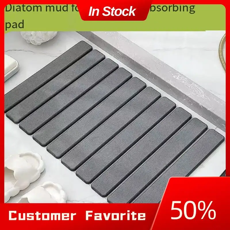 

AT03 Противоскользящий коврик для ванной комнаты из диатомовой грязи, быстросохнущий водопоглощающий коврик для ног со складным хранилищем для туалетов
