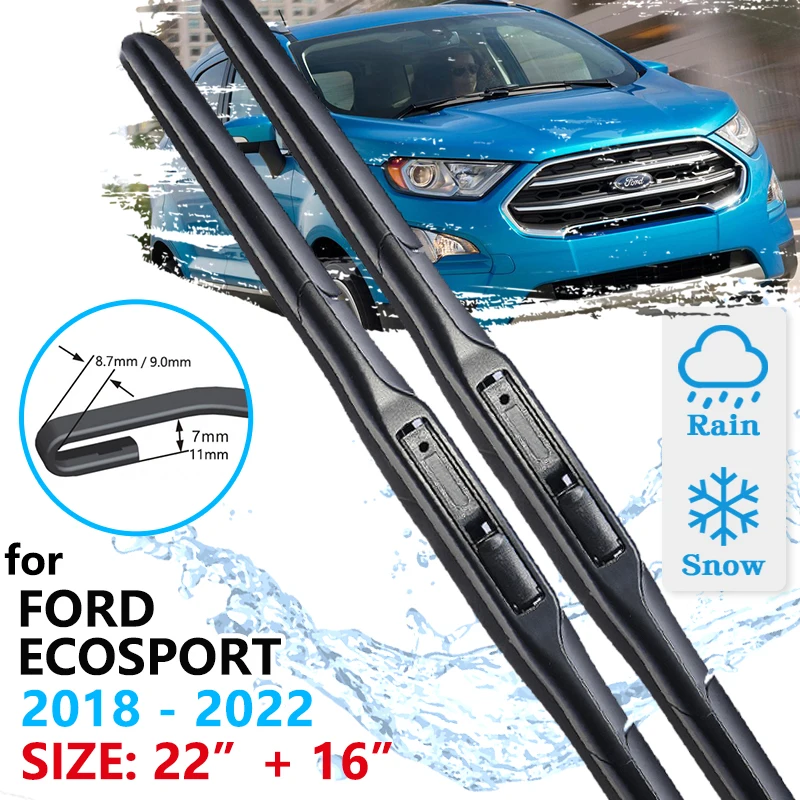 Car Front Wiper Blade For Ford Ecosport 2018 2019 2020 2021 2022 Windscreen Windshield Wipers Accessories Windows Brushes Washer