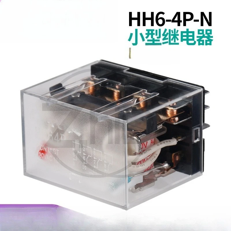 

HH64P/LY4NJ 14-Pin Transparent Intermediate Relay (24V/220V, Silver Contacts)