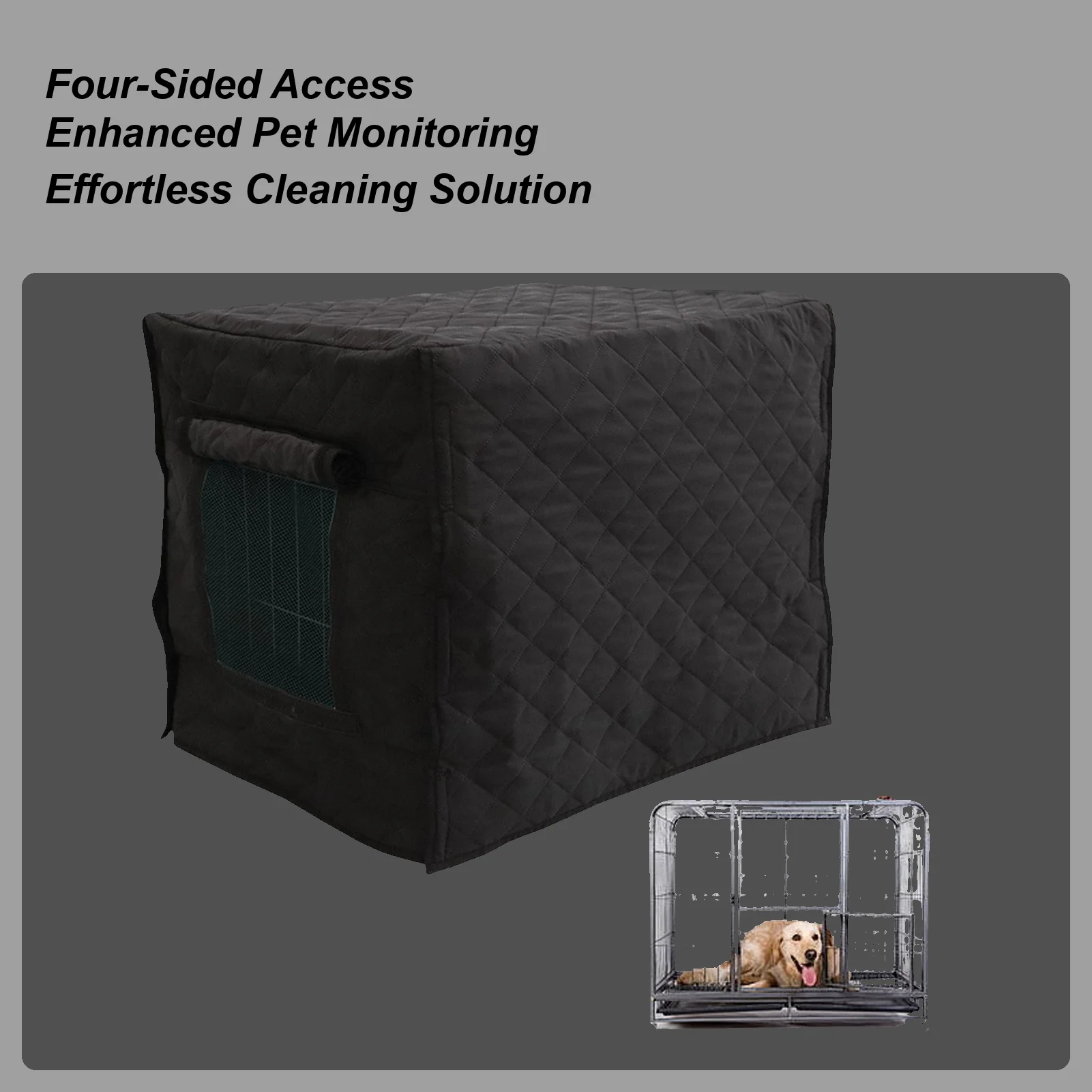Kennel Cover Insulated Windproof Breathable Heavy Duty Pet Supplies Large Dog Crate Cover For Shade Winter Puppy Cat Bird House
