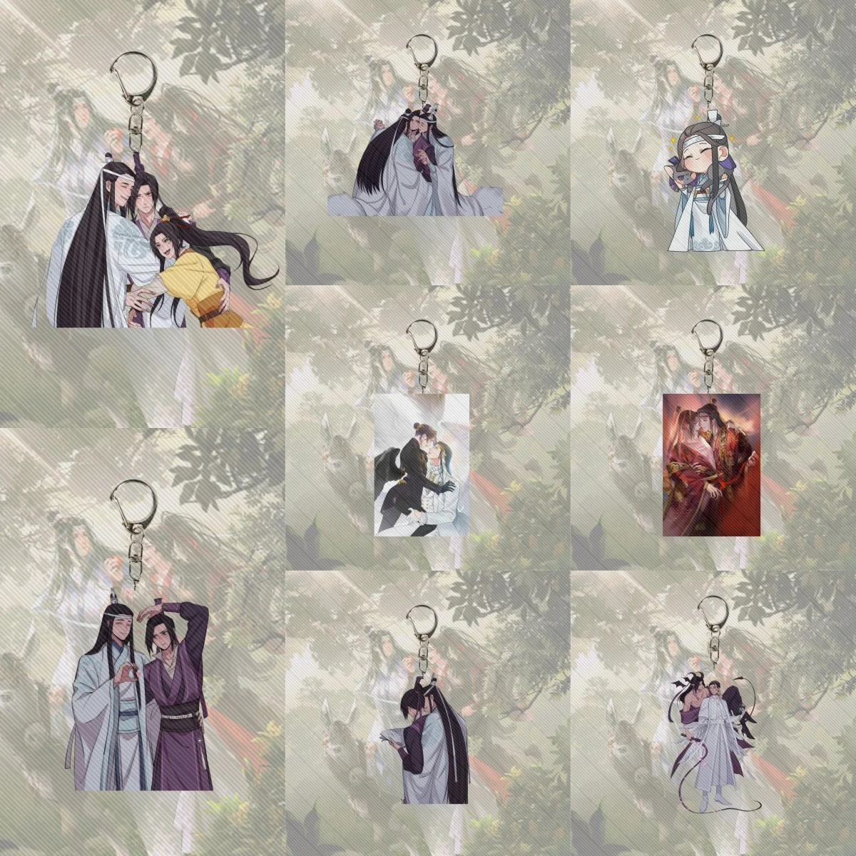 

6cm Anime MO DAO ZU SHI BL Acrylic Keychain Model Cosplay Characters Ornament Accessories Goods Collection Christmas Gifts