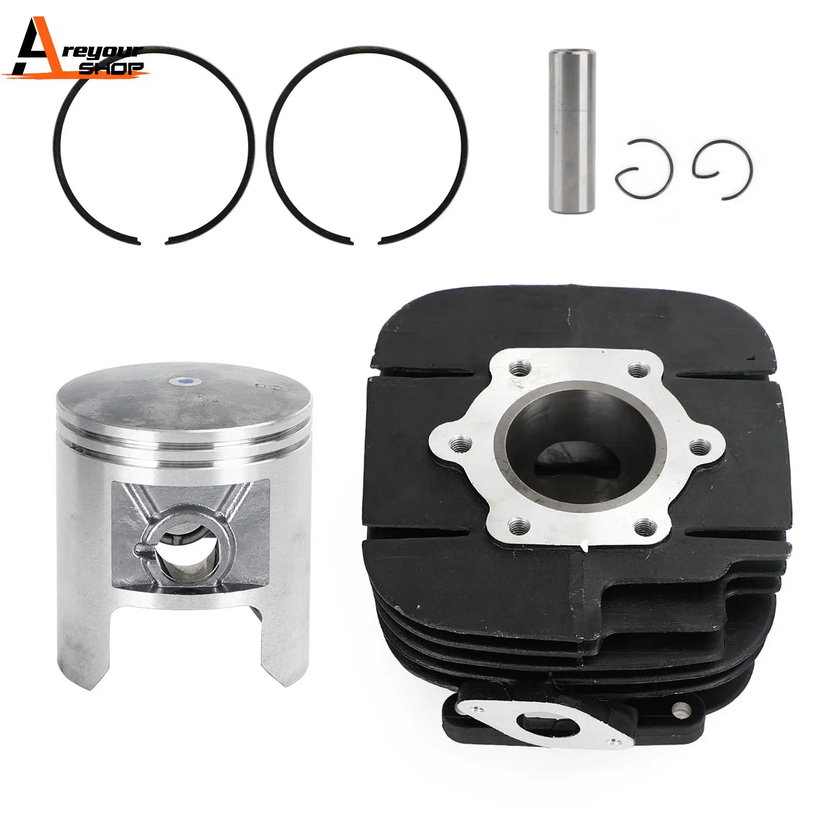 Areyourshop Piston Cylinder Barrel Ring Kit 64mm For Suzuki TS185 C Sierra 185 1977-1979 11210-29901  Motorcycle