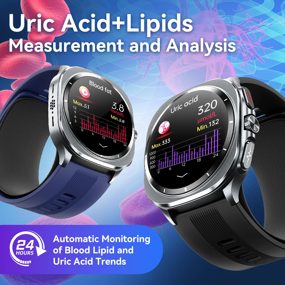 2025 NOYAFA New Air Pump Smart Watch Airbag Precision Measure Sphygmomanometer Heart Rate ECG Uric Acid NFC