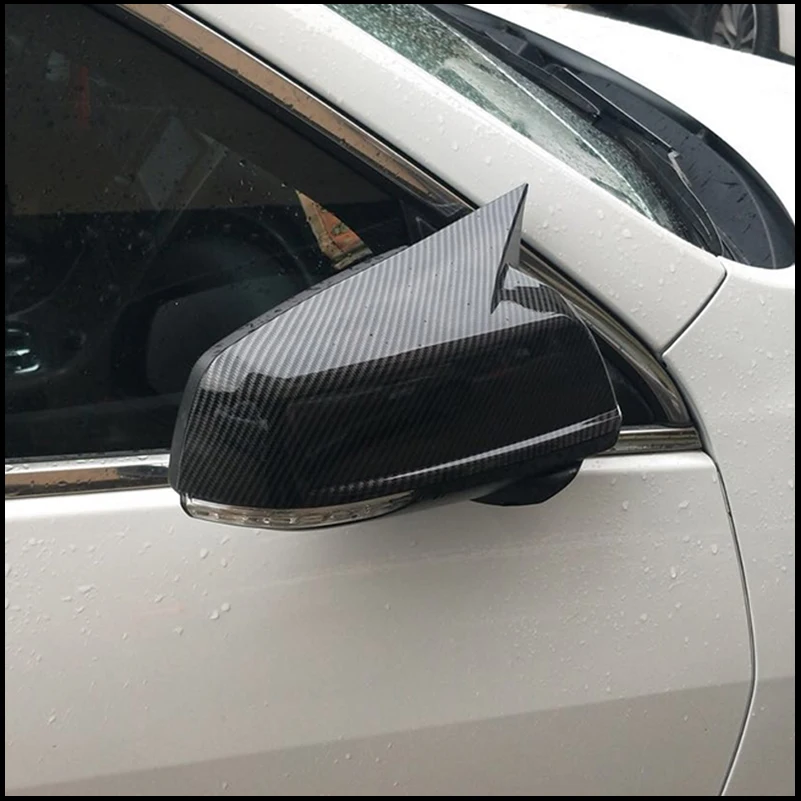 

FOR Chevrolet Malibu 2011 2012 SIDE DOOR REARVIEW MIRROR COVER Shell STICKER TRIM Car-styling ABS Carbon Print Auto Parts