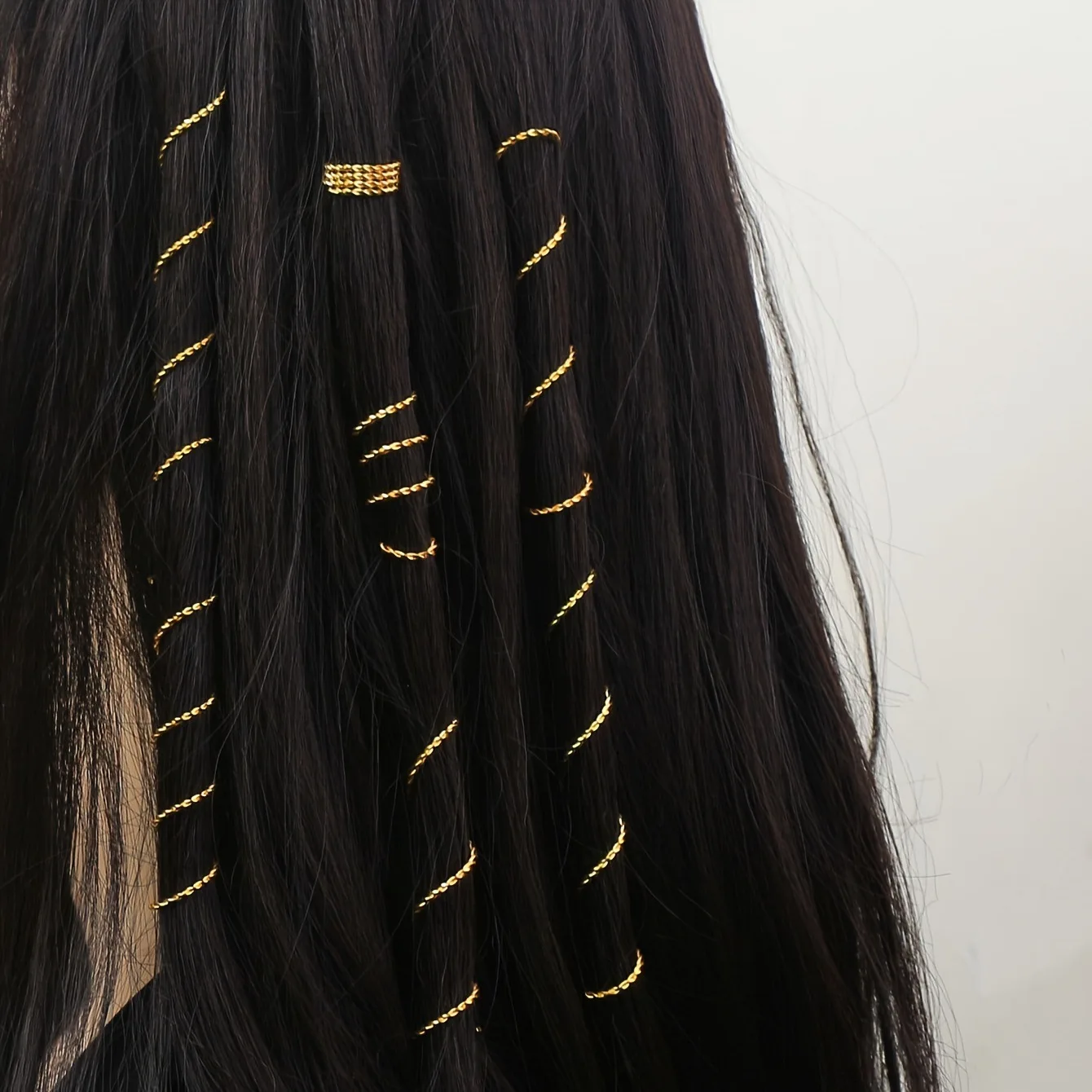 20 Pieces Hollow Alloy Geometric Braid Loops for Dreadlock DIY Hair Decor Non Slip Soft Strong Hold