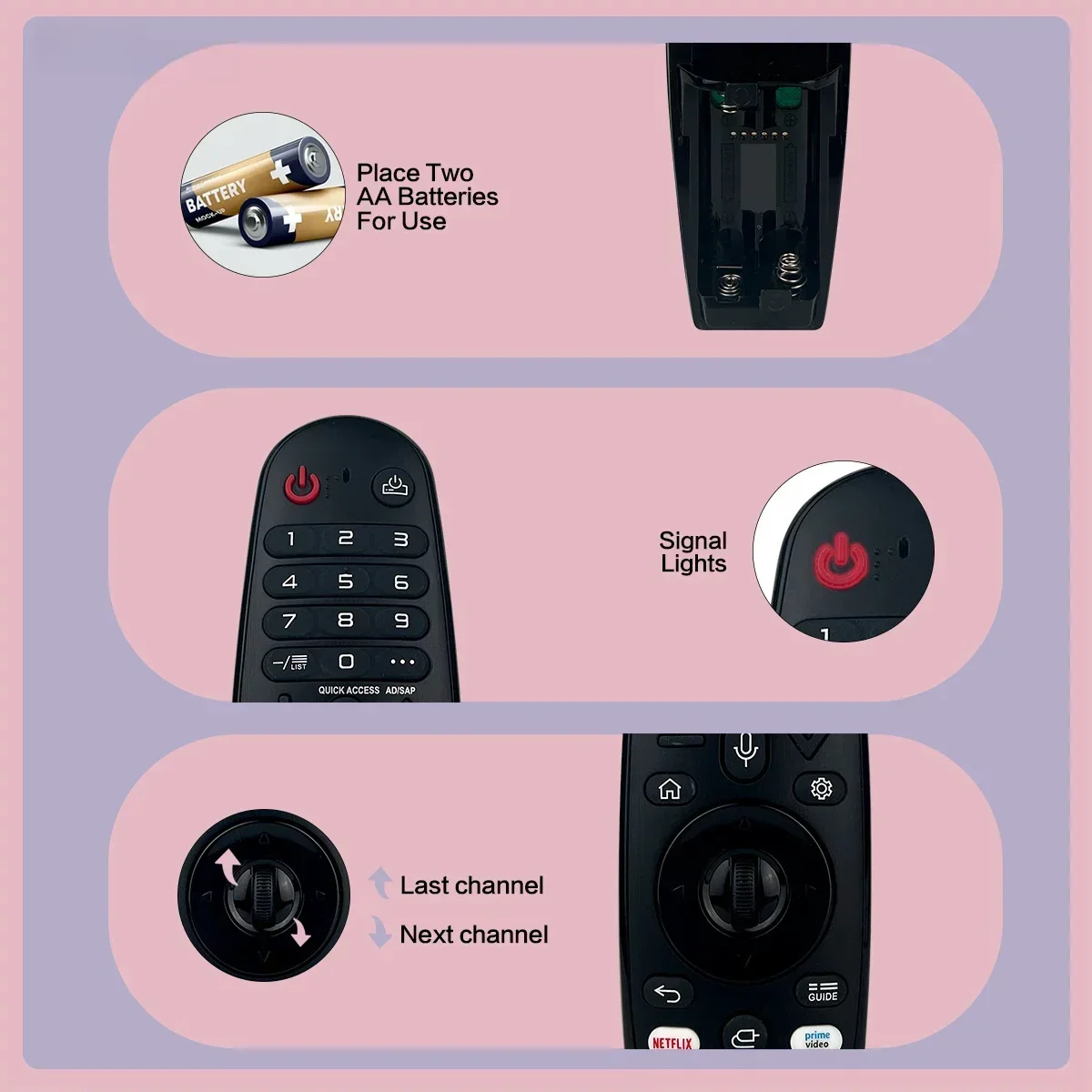 LG OLED Smart TV Voice Magic Remote Control Replacement AN-MR20GA MR19BA MR18BA متوافق مع موديلات 2020 مع وظيفة المؤشر