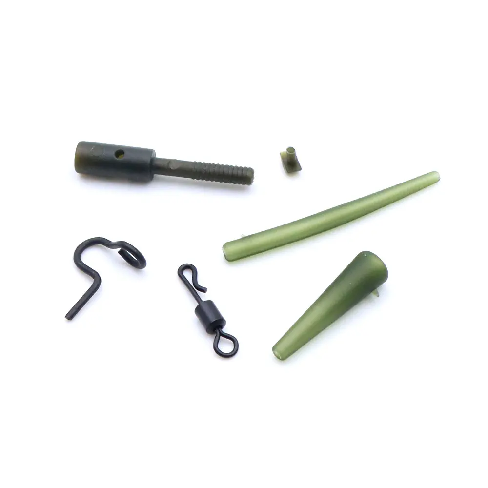 5Set Hubschrauber Rig Angeln Zubehör Methode Feeder Haken Boilie Angeln Wirbel Blei Clip Anti Hülse Für Angelgerät – Detail 3