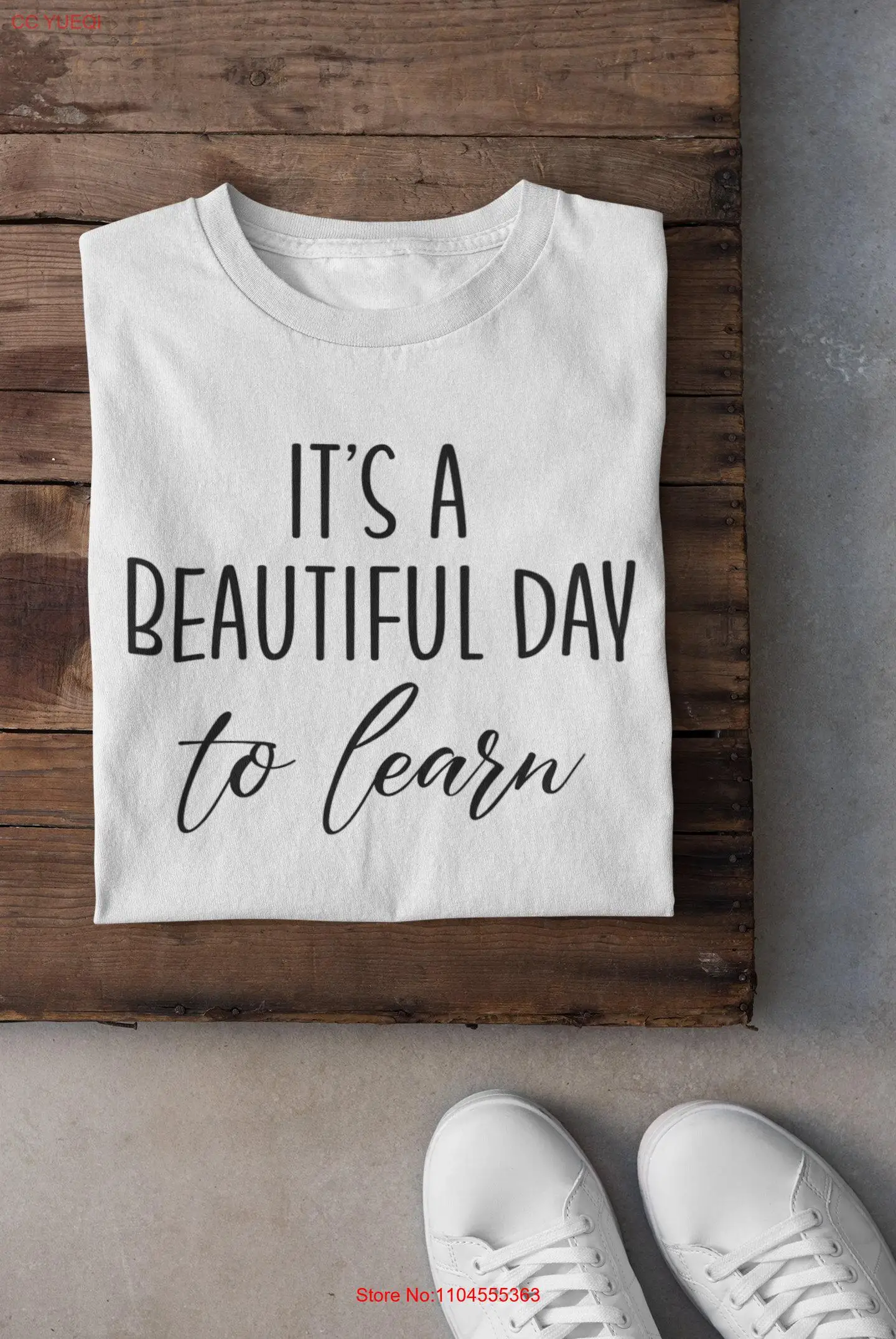 

Teacher Educator T Shirt It's a Beautiful Day to Learn Cute Education Learning Saying Highschool Kindergarten s