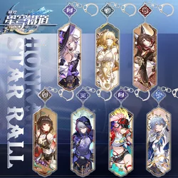 Game Honkai: Star Rail Boothill Aventurine Firefly Argenti Keychain Cartoon Anime Strip Pendant Keyring Backpack Brooch Gift