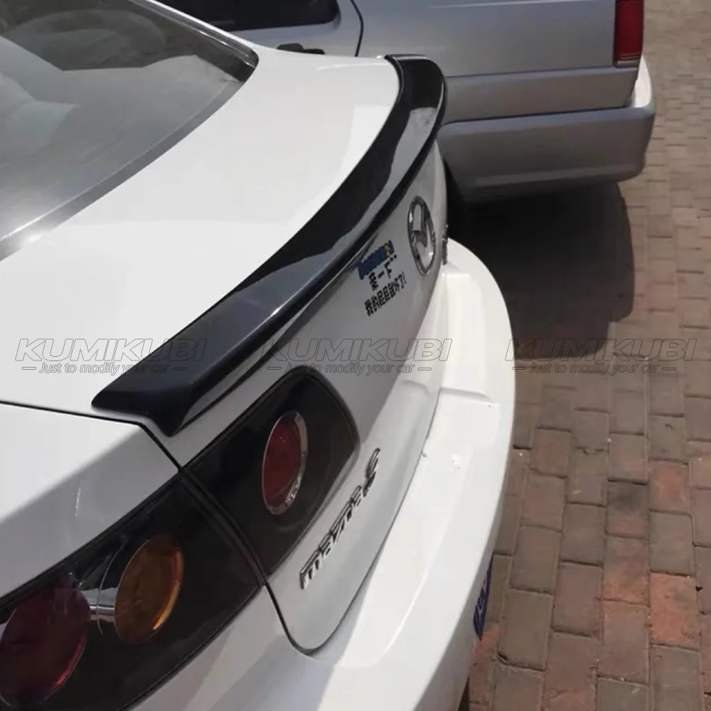 الجذع المفسد ل 2004-2009 مازدا 3 سيدان مصنع نمط ABS غير مصبوغ الأسود فلوش جبل الجذع التمهيد الشفاه المفسد الجناح سطح السفينة غطاء #5