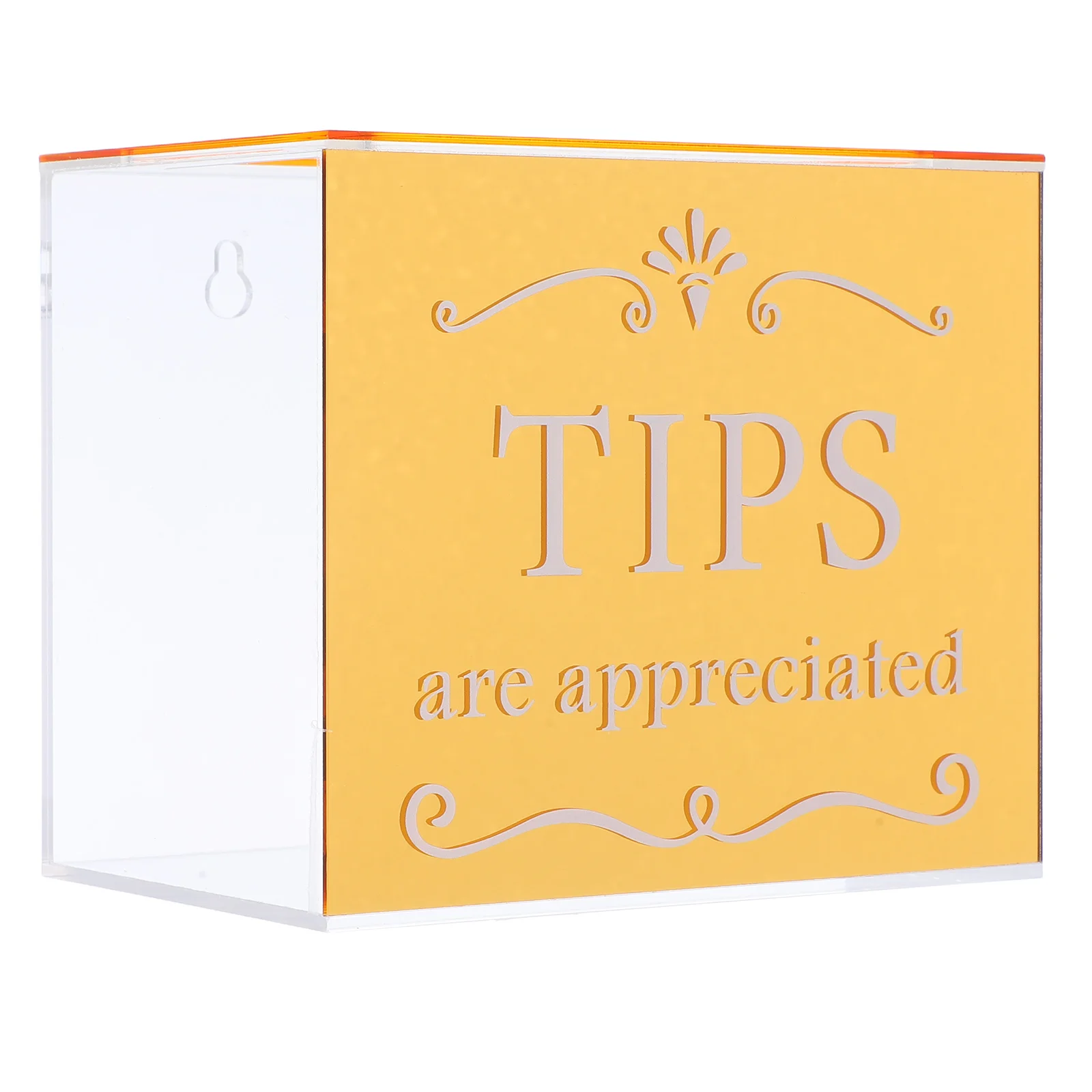 Acrylic Donation Box Tip Jar Money Collection Container Suggestion Raffle Ticket Box With Slot Clear Lockable Storage For Bars