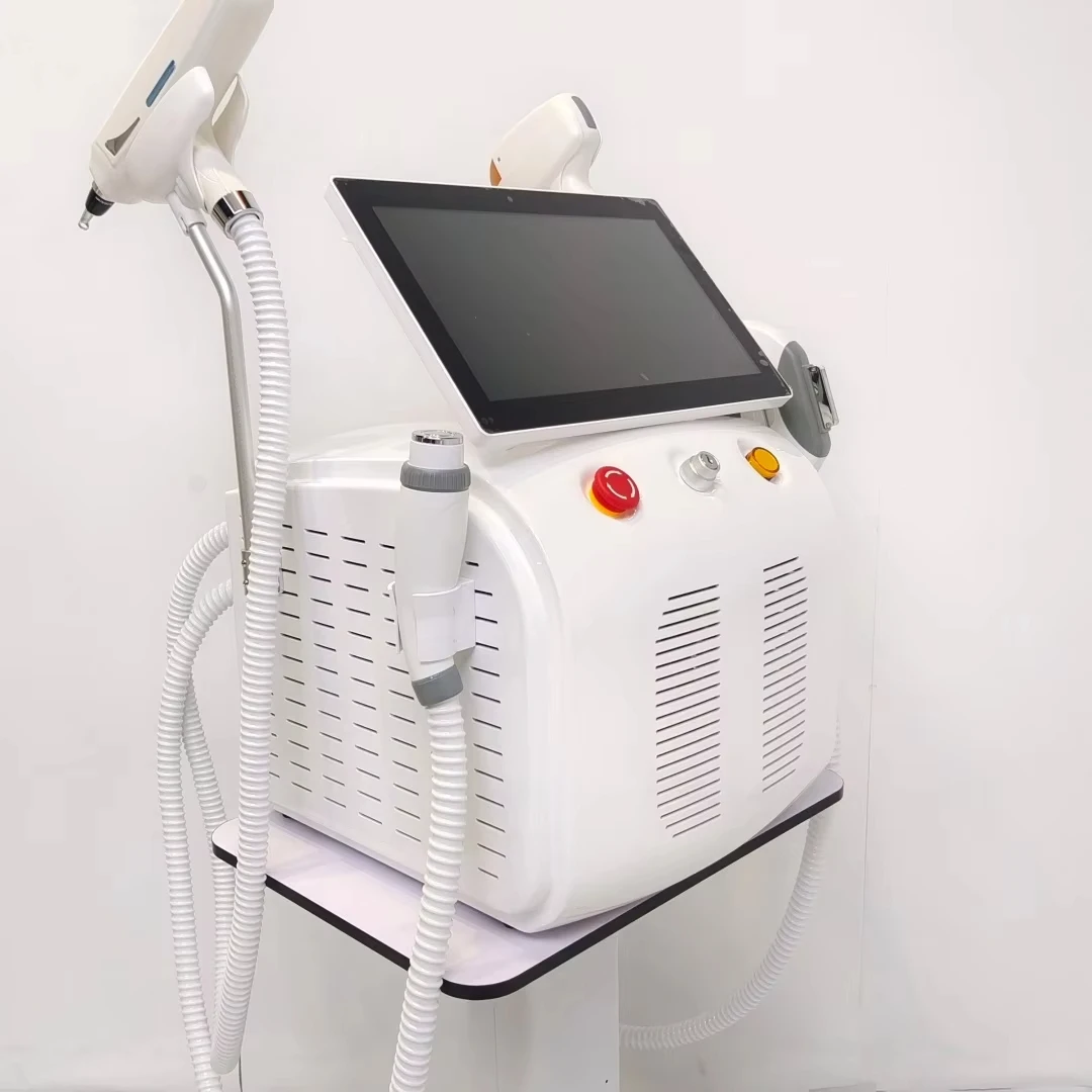 4 en 1 nuevo soprano titanio 755nm 808nm 940nm 1064nm diodo láser 4000w máquina de depilación permanente IPL máquina de eliminación de tatuajes