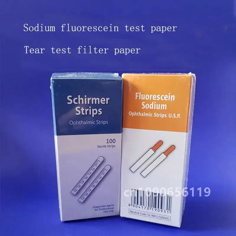 Indian fluorescein sodium test paper tear test filter paper fluorescent strip eye examination tool individual package