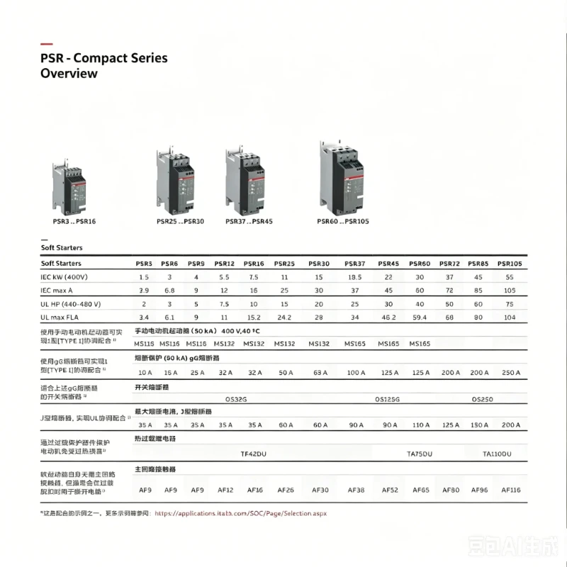 ABB Original Soft Starter Series PSR3-600-70 PSR6-600-70 PSR9-600-70 PSR12-600-70 PSR16-600-70 PSR25-600-70 PSR30-600-70 New