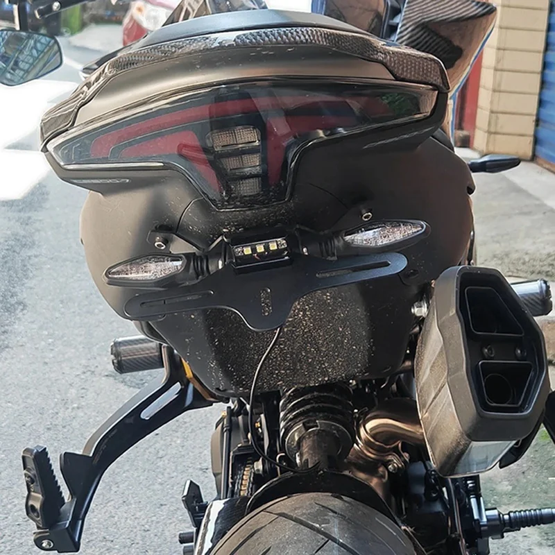 دراجة نارية لوحة ترخيص حامل قوس مرتب الحاجز مزيل الذيل مصباح إشارة لوحة ل CFMOTO 800NK NK800 2023 2024-T45C