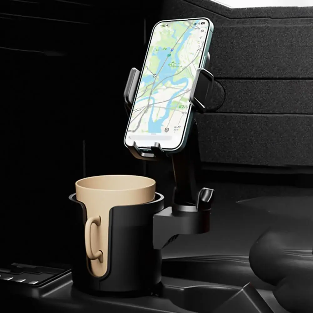 Universeller Autotelefonhalter, drehbar, erweiterbare Basis, 2-in-1-Telefonhalterung und Getränkehalter für Getränkeflaschen, Auto-Handyständer