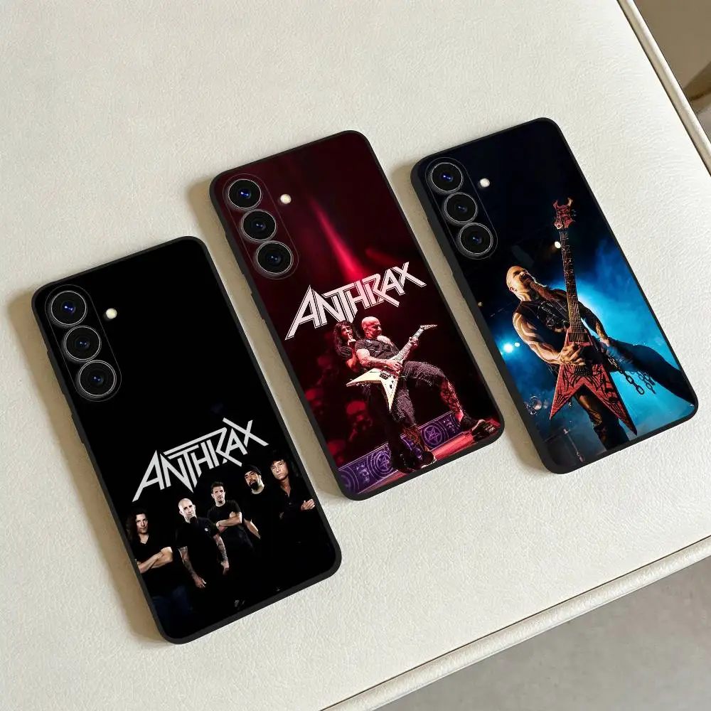 

band A-Anthrax For Samsung S25,S24,S21,S22,S23,S30,Ultra,S20,Plus,Fe,Lite,Note,10,9,5G Black Cover