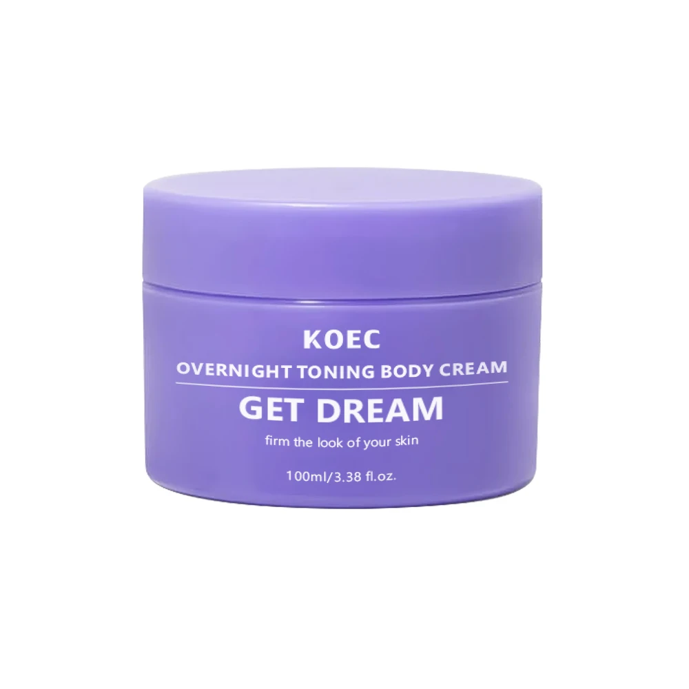 KOEC Overnight Toning Body Cream, Collagen Infused Firming Moisturizing Body Lotion, Deep Hydrating Night Skin Care Cream, Helps Tighten Skin Appearance, Reduce Roughness, Smooth and Refine Skin Texture for Soft Glowing Body Skin