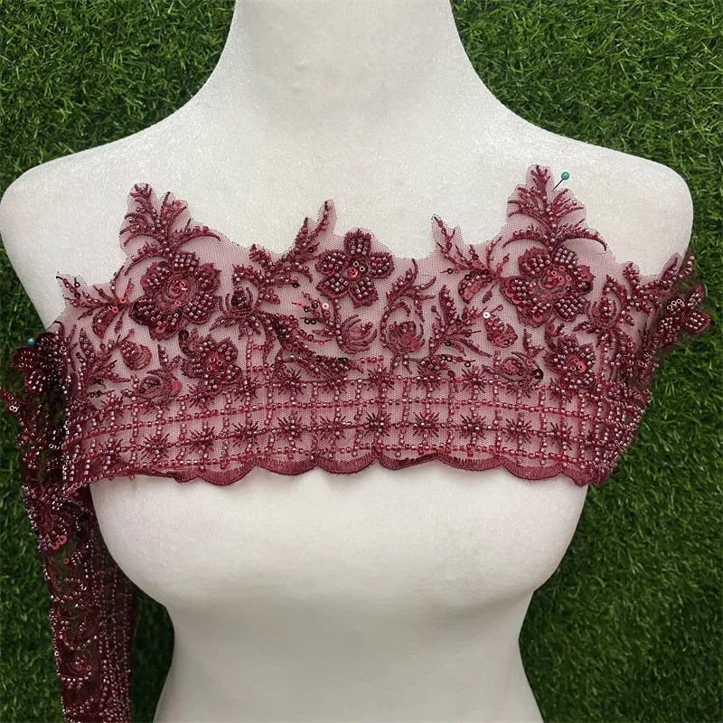 

2026 Large Lace Fashion Trim Garment Accessories Decorative Wedding Dress Embroidered Lace