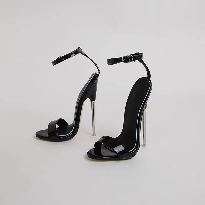 

Сексуальные женские босоножки на очень высоком каблуке 18 см с одним ремешком, размер 46, для ночного клуба, соблазнительная обувь для кроссдрессинга и ролевых игр