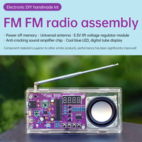 DIY Electronic Kit Digital Tube Display FM Radio Microcontroller Learning Assembly Parts 87.5MHz to 108MHz