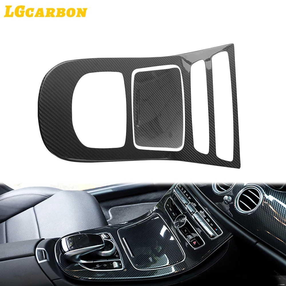 LGcarbon Dry Carbon Fiber Center Console Cover Car Interior Accessories for Mercedes W205 C180 C200 C250 C63