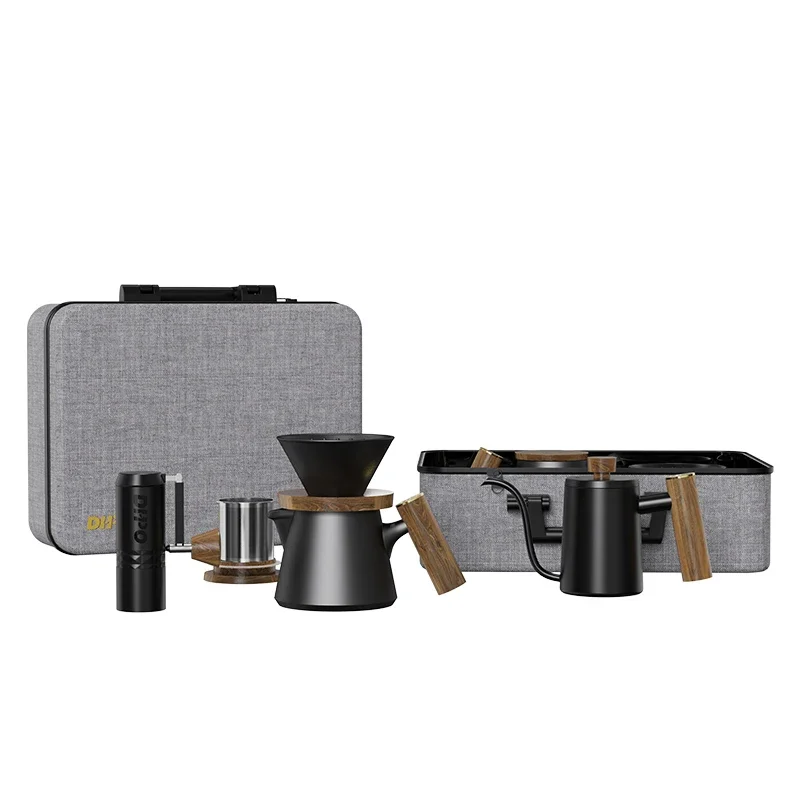 

Luxury Coffee Utensil Set Coffee Outdoor Travel Gift Set Barista Tool Set with EVA Suitcase