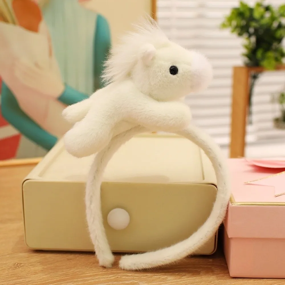 

Cartoon Horse Hair Hoop Mascot 2026 New Year Headband Headwear Pony New Year Headpiece New Year Dress Up