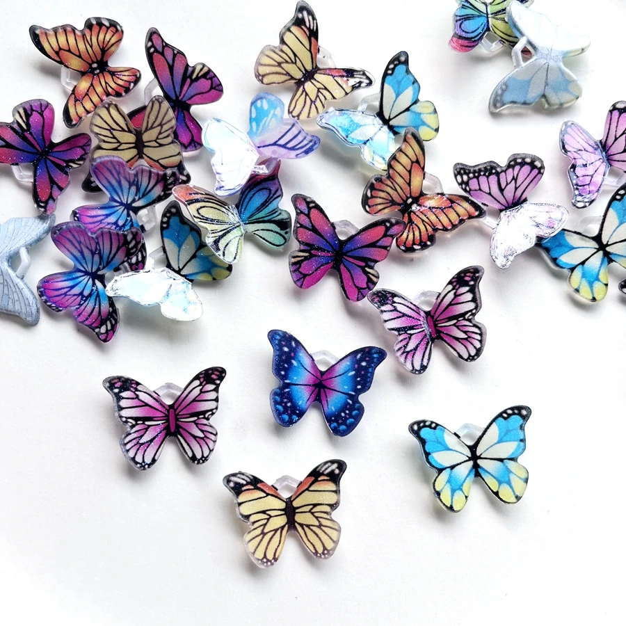 Mix Charm kwiat motyl Rhinestone diy biżuteria kolczyki dekoracyjne bransoletka akcesoria motyl