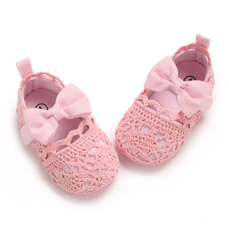 Spring/Summer Girls Anti Slip Baby Flat Shoes Solid Color Cute Newborn Indoor And Outdoor Shoes