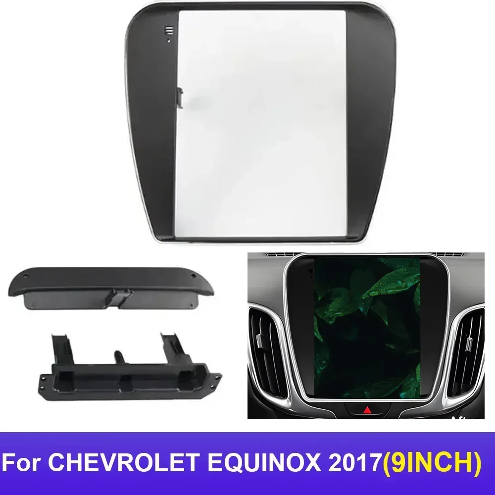 9.7 Inch 2 Din Car Radio Fascias For CHEVROLET EQUINOX 2017 Tesla Style Multimedia Frame Video Player Navigation DVD Panel Trim