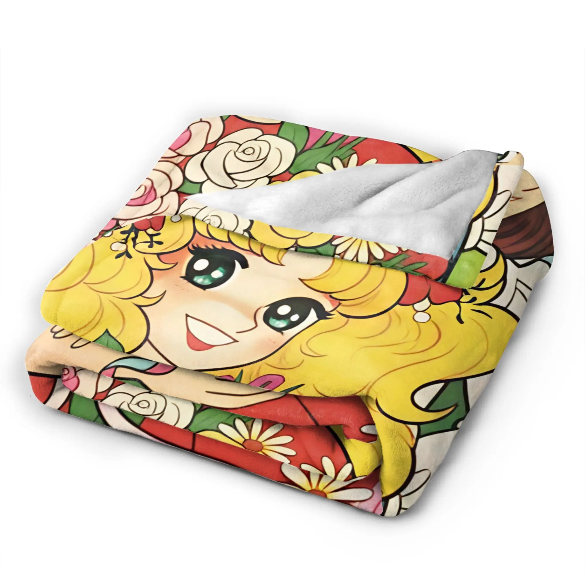 Anime Manga Candy Candy  Super Soft Blanket  Pattern Travel Throw Blanket Couch Bed Flannel Bedspread Sofa Bed Cover