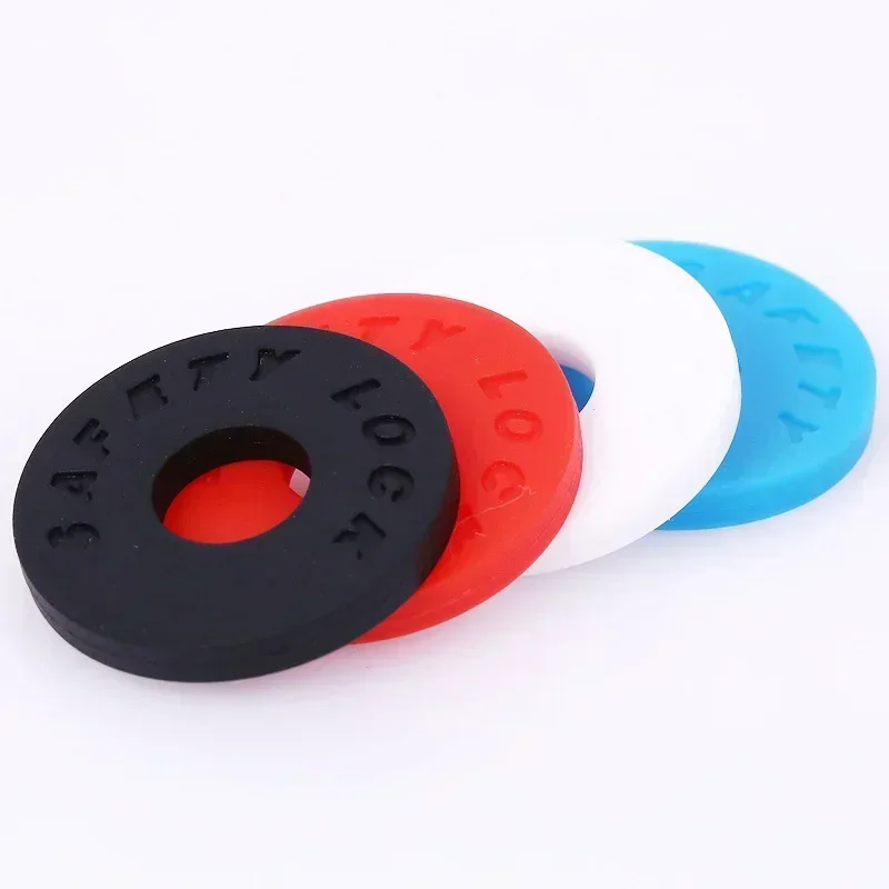 4PC Strap Lock Accessories Electric Wooden Strap Locks Buckle Blocks Rubber Material Bass Guitar Parts