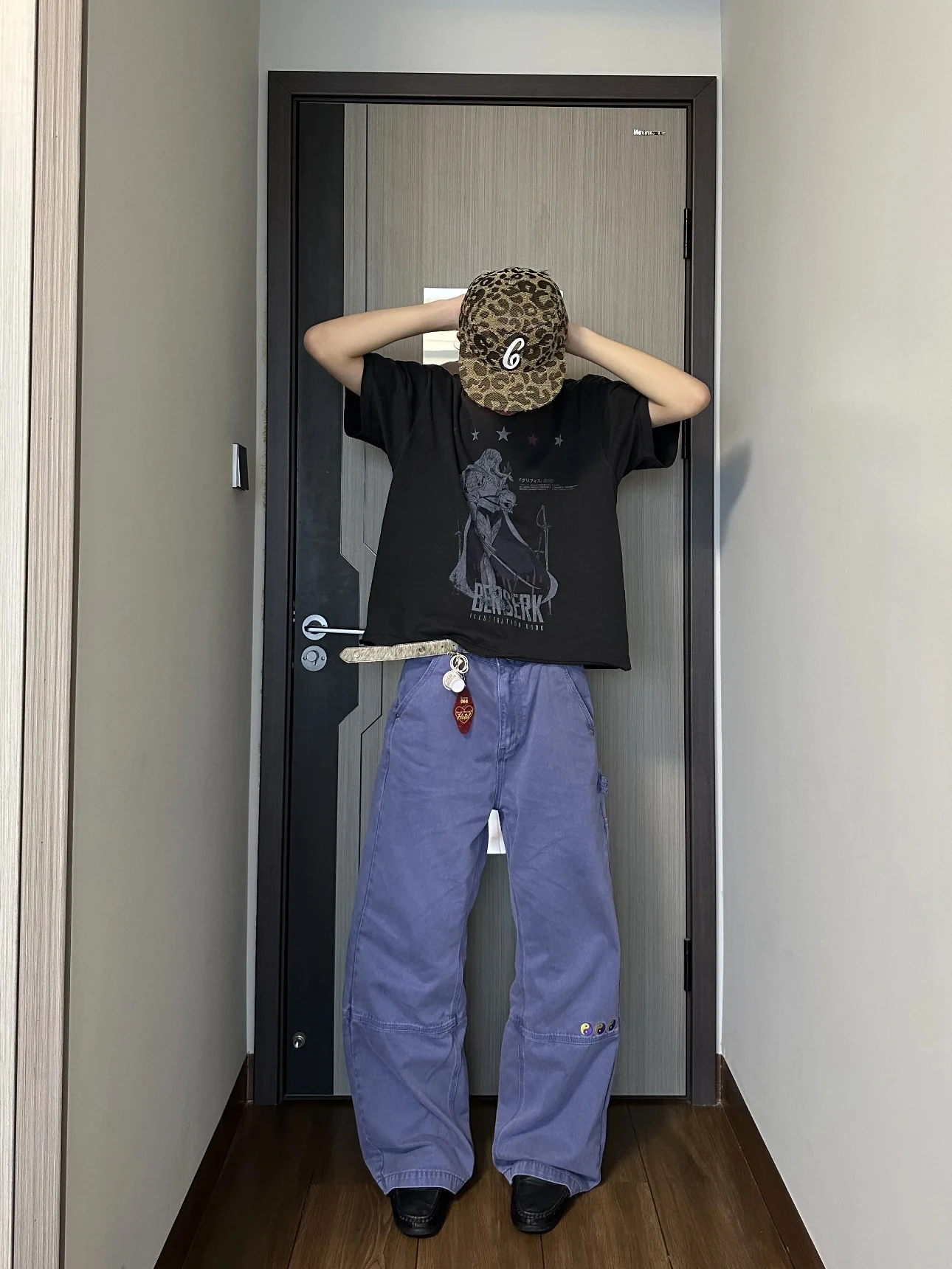 

Французские рабочие синие джинсы, американские ретро джинсы тай-чи, мужские повседневные прямые брюки, широкая рабочая одежда из полиэфирного волокна