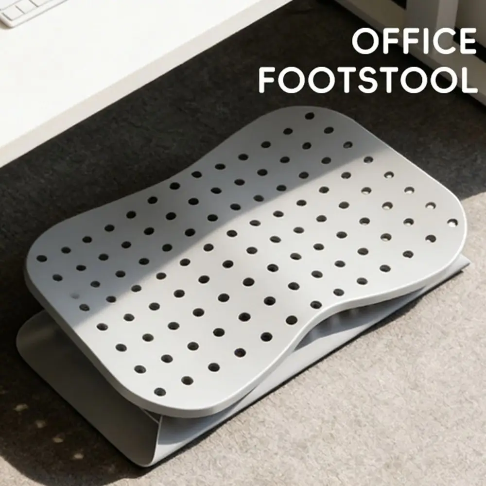 Ergonomische Fußstütze für den Schreibtisch, rutschfeste Unterseite, ausgehöhlte Beinauflage für den Büro-Schreibtisch, bequemer, atmungsaktiver, verstellbarer Fußhocker
