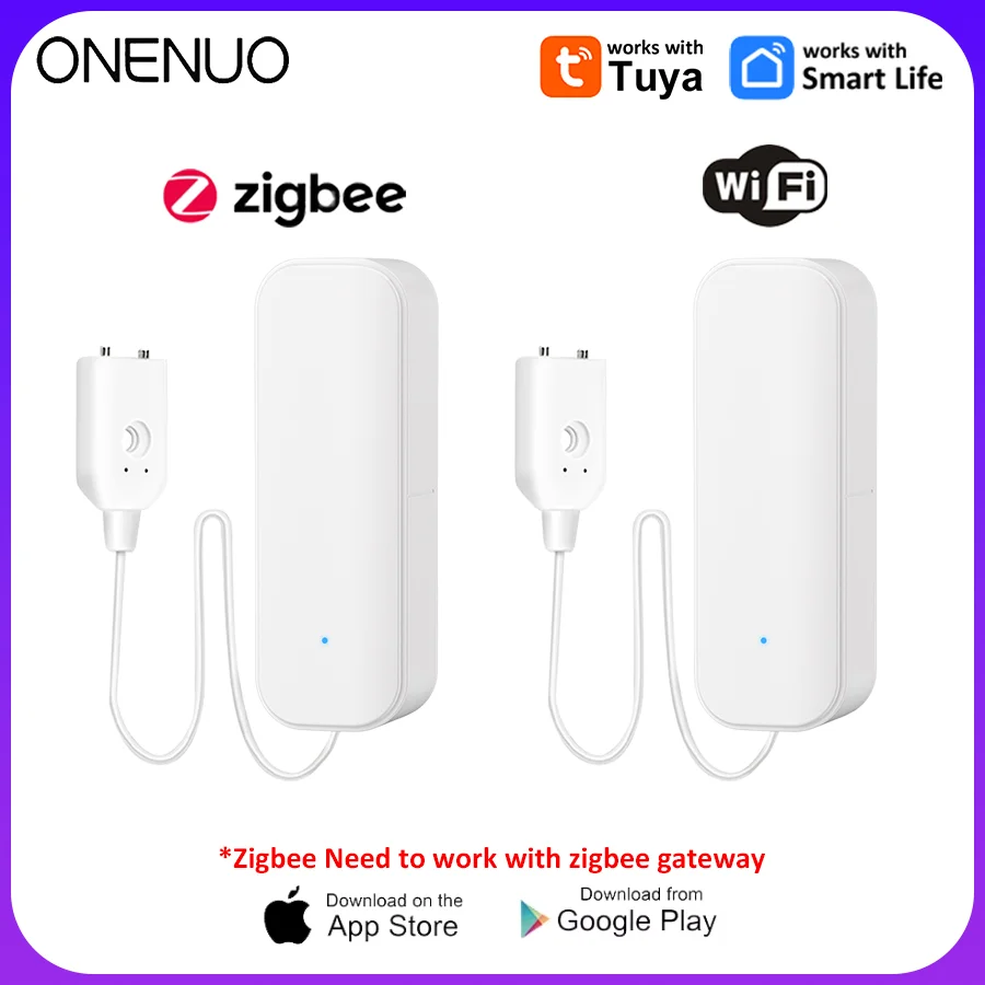 Tuya WiFi/Zigbee Water Level Sensor Leakage Alarm Flood Leak Detector Smart Life APP Water Alert Overflow Alarm Home