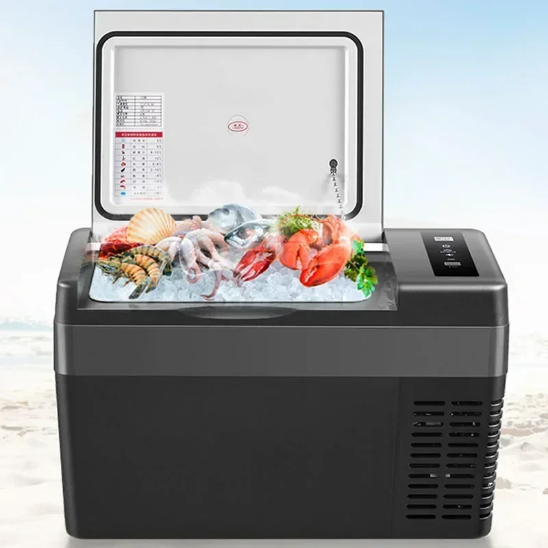 เครื่องใช้ภายในบ้านรถตู้เย็นเครื่องทําความเย็นรถบ้าน Dual-ใช้ 18 ลิตรตู้เย็นรถ 12V24V รถบรรทุกขนาดเล็กตู้แช่แข็งขนาดเล็ก