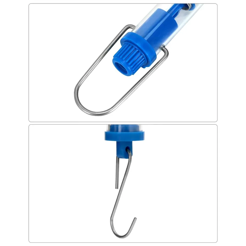 ABFM-Spring Scale 5N Transparent Spring Balance Hanging Tube Spring Scale Blue 10Piece