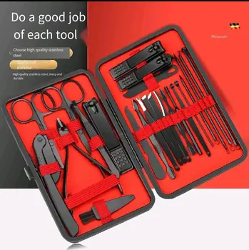 男性と女性のためのプロの爪切りキット,超鋭利な爪と足の爪のカッター,頑丈なペディキュアケア,6〜24個