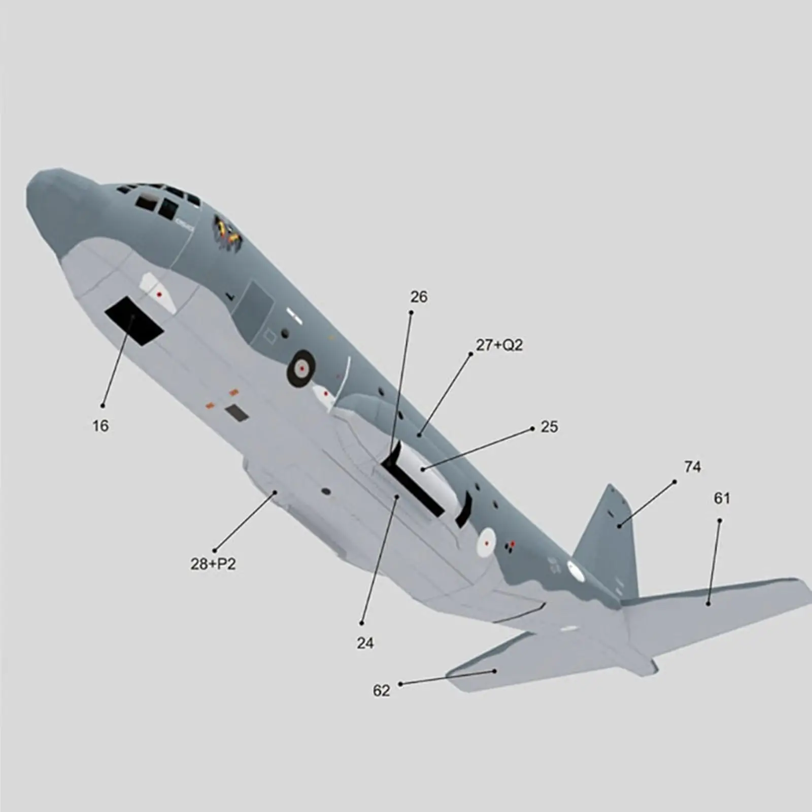 

1:100 AC130 Fighter Building Kits Ornament Assemble Kids And Adults Desk