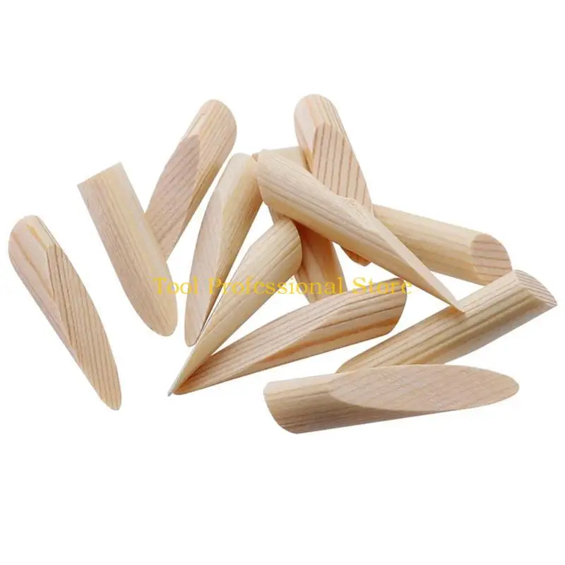 57QF 50 Pcs Oblique Hole Wood Hole Plug 9.5mm Pocket Hole Plug Practical Miter Hole Dowel Pins Hardwood Plug Woodworking Tool