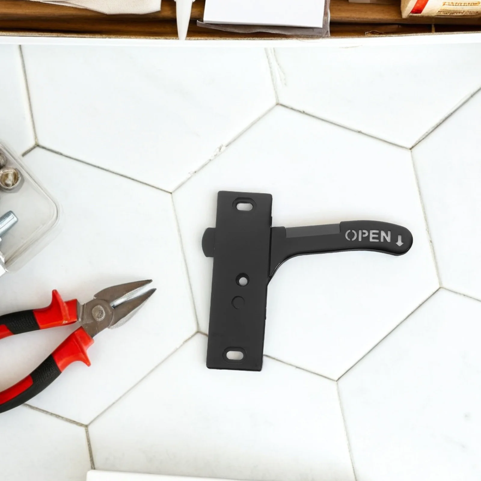 

1Set Rv Screen Door Latch Replacement Right Hand Handle Secure Entry Door Lock for Camper Motorhome Travel Trailer Rv