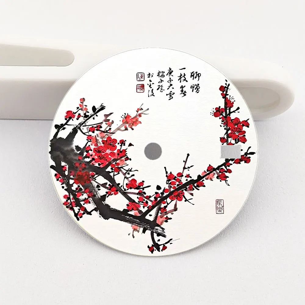 Men's watch dial 28.5mm Creative 3D color printed dial Suitable for NH34 NH35 Movement Can Custom photo dial Luminous watch dial