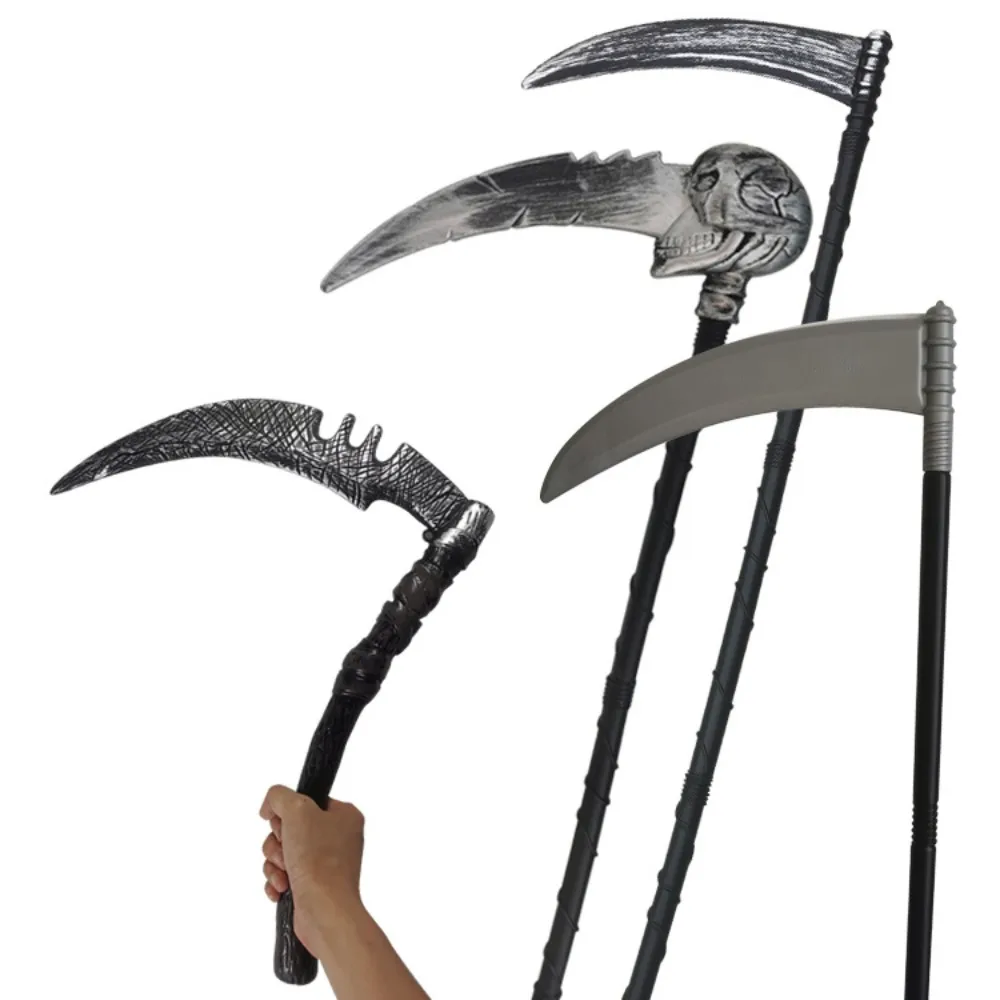 Skull Head Sickle Halloween Detachable Weapon Ghost Festival Death God Sickle Play Prop Simulation Clothing Matching