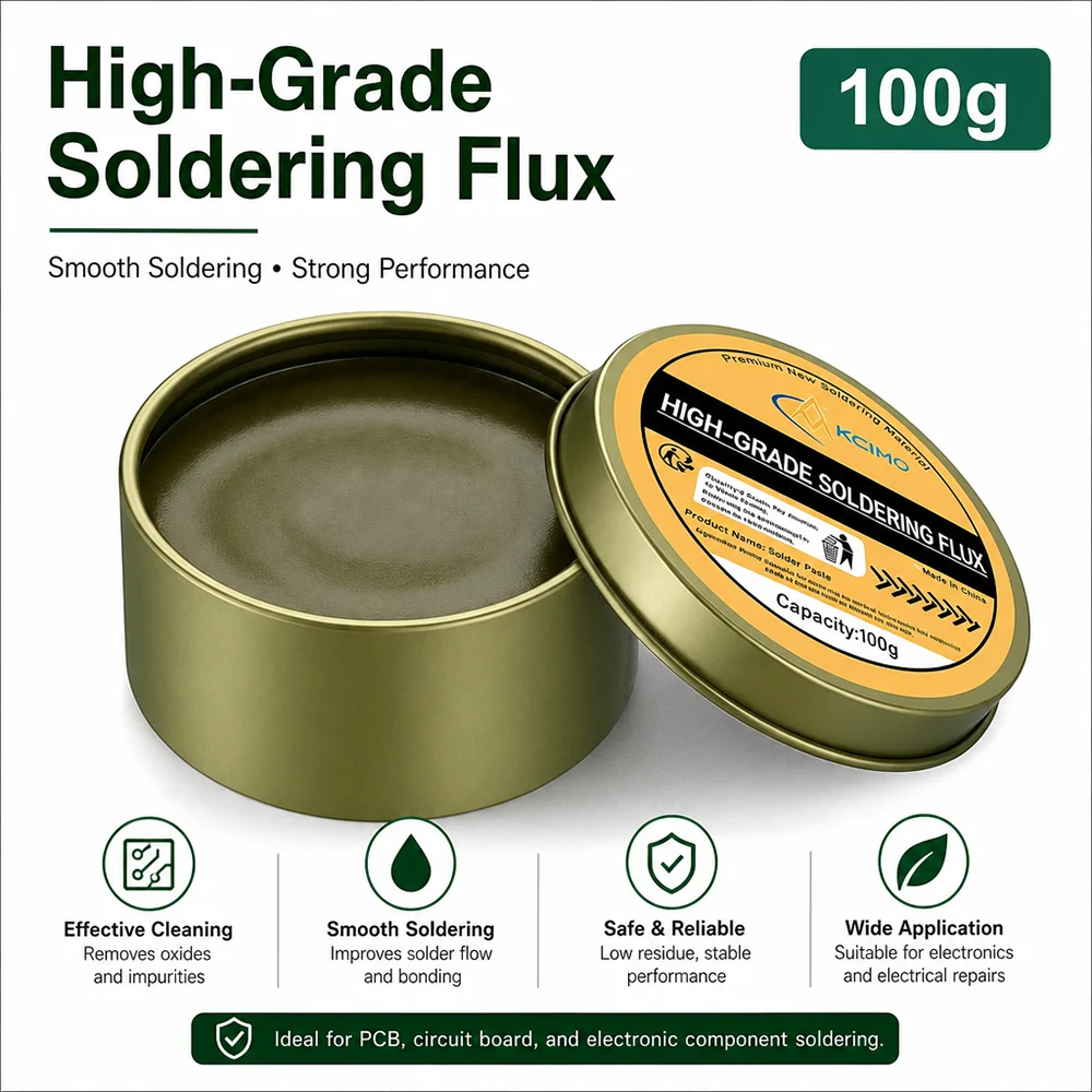 Multi-Size Rosin Solder Flux Grease, High Activity Soldering Assistant Paste for Circuit Board Chip Rework Maintenance