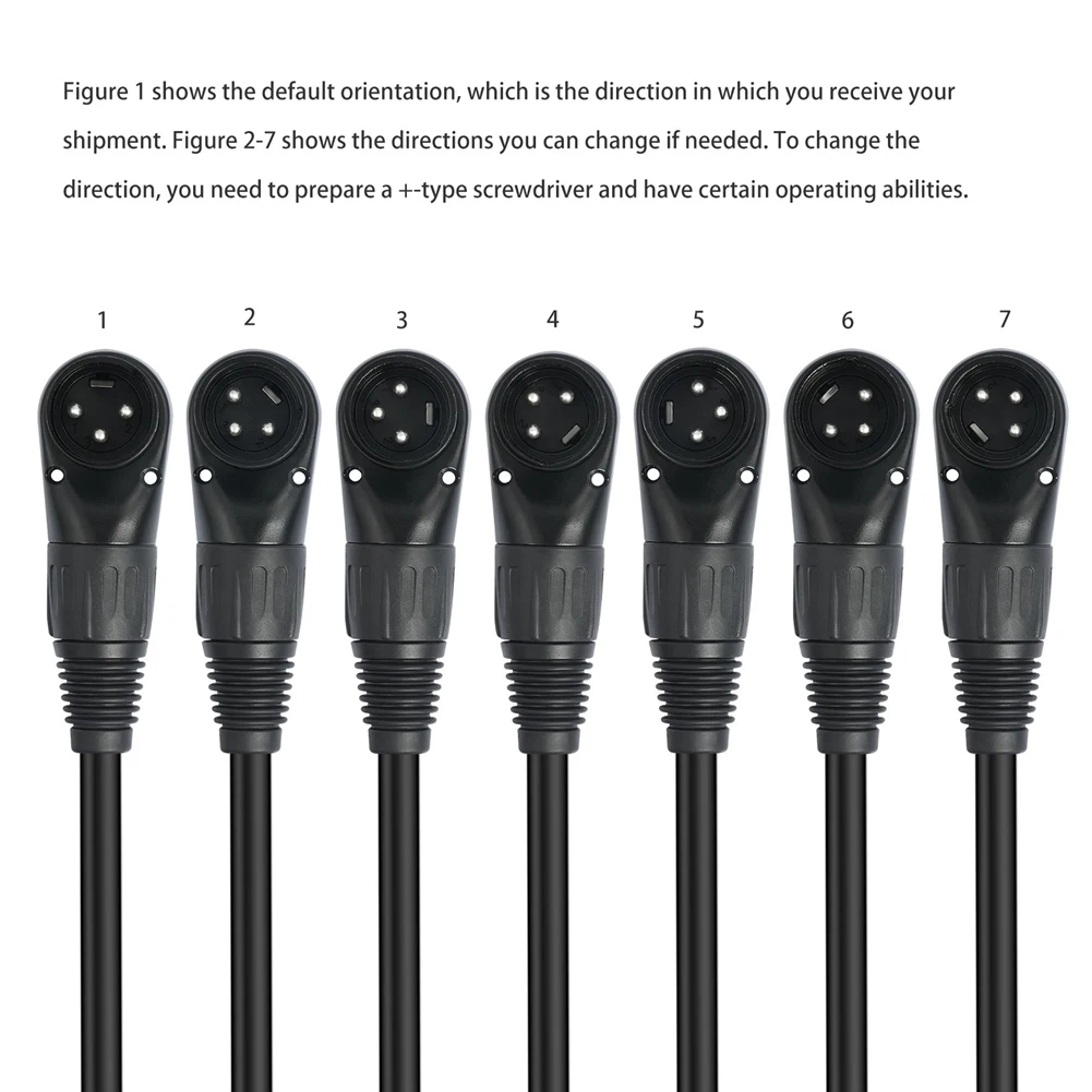 BNVN-2-Pack Right Angle XLR Cable- Male To Female Straight Connector, 90 Degree Design, 1 FT Mic Cord For Mixer, Studio, Podcast