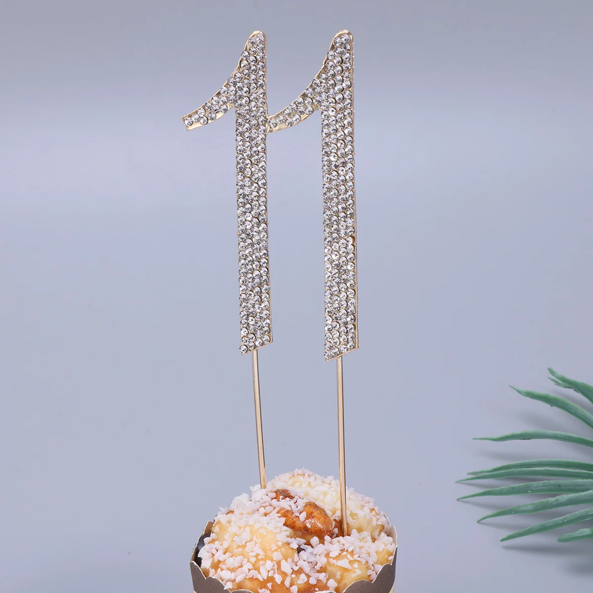 

Cake Topper Glitter Rhinestone Birthday Party Decoration Reusable Alloy Cake Insert Toppers For Dessert Banquet